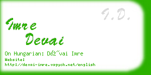 imre devai business card